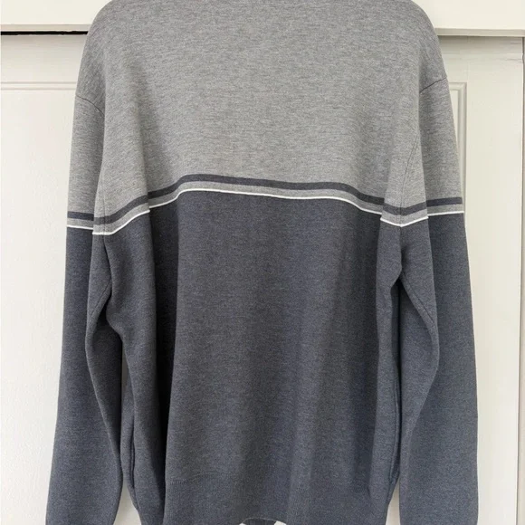 Sergio Tacchini  Mens Nostra Jacket. Two-Tone Gray Zip-Up Sweater Xl - Picture 7 of 7